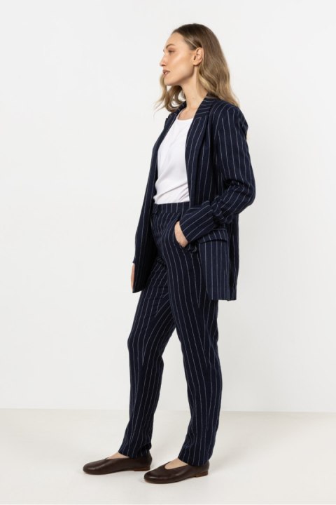 Spodnie Damskie Model A726 Navy - awama Awama Spodnie Damskie Model A726 Navy - awama Awama