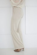 Spodnie Damskie Model M419/D Jodełka/Beige - La Aurora La Aurora Spodnie Damskie Model M419/D Jodełka/Beige - La Aurora La Aurora