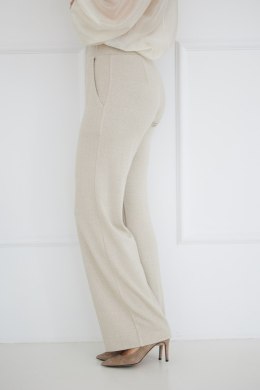 Spodnie Damskie Model M419/D Jodełka/Beige - La Aurora La Aurora