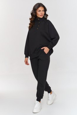 Spodnie Komplet Model A5 Black - Makadamia Makadamia