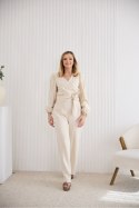 Spodnie Komplet Model M387/6 Beige - La Aurora La Aurora Spodnie Komplet Model M387/6 Beige - La Aurora La Aurora