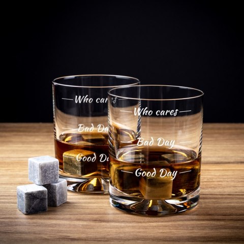 Zestaw Miłośnika Whisky WHO CARES w etui prezent Zestaw Miłośnika Whisky WHO CARES w etui prezent