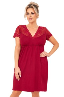 Koszulka nocna Koszula Nocna Model Livia Plus Size Burgund Bordo - Donna Donna