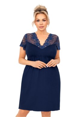 Koszulka nocna Koszula Nocna Model Livia Plus Size Dark Blue - Donna Donna