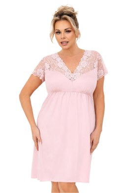 Koszulka nocna Koszula Nocna Model Livia Plus Size Powder Pink - Donna Donna