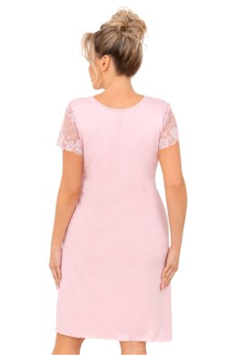 Koszulka nocna Koszula Nocna Model Livia Plus Size Powder Pink - Donna Donna