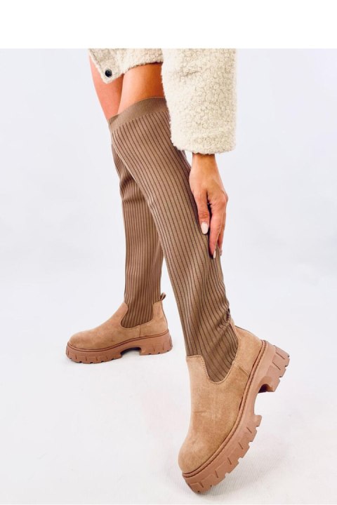 Oficerki muszkieterki skarpetkowe TROTTER KHAKI - Inello Inello Oficerki muszkieterki skarpetkowe TROTTER KHAKI - Inello Inello