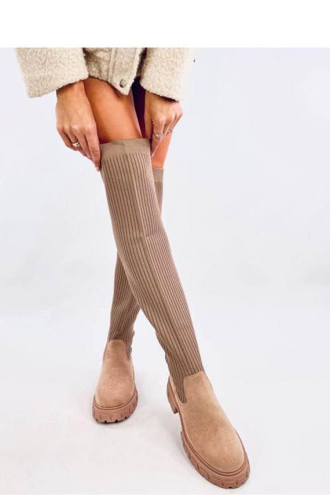 Oficerki muszkieterki skarpetkowe TROTTER KHAKI - Inello Inello Oficerki muszkieterki skarpetkowe TROTTER KHAKI - Inello Inello