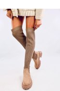 Oficerki muszkieterki skarpetkowe TROTTER KHAKI - Inello Inello Oficerki muszkieterki skarpetkowe TROTTER KHAKI - Inello Inello
