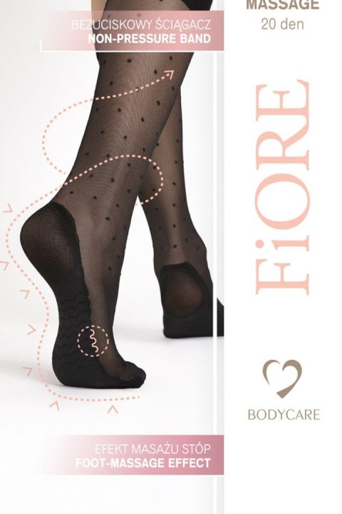 Podkolanówki Model Dots Massage 20 Den Black - Fiore Fiore Podkolanówki Model Dots Massage 20 Den Black - Fiore Fiore
