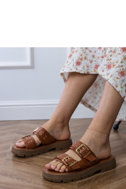Sandał Klapki Model Liluna DFY-9 Brown - PRIMO PRIMO