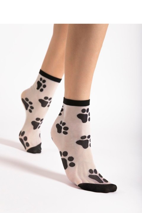 Skarpetki Model PawPaw 20 Den Black/White - Fiore Fiore Skarpetki Model PawPaw 20 Den Black/White - Fiore Fiore
