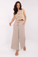 Spodnie Damskie Model D73761M62237B Dark Beige - Sublevel Sublevel Spodnie Damskie Model D73761M62237B Dark Beige - Sublevel Sublevel