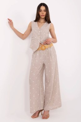 Spodnie Komplet Model DHJ-KMPL-20882.66 Dark Beige - Italy Moda Italy Moda