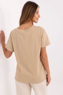 T-shirt Damski Model CLM-TS-1017.03 Camel - Factory Price Factory Price T-shirt Damski Model CLM-TS-1017.03 Camel - Factory Price Factory Price