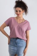 T-shirt Damski Model RV-TS-4832.19P Dark Pink - BFG BFG T-shirt Damski Model RV-TS-4832.19P Dark Pink - BFG BFG