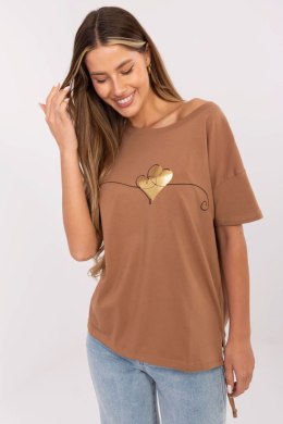 Tshirt Damski Model CLM-TS-1017.03 Light Brown - Factory Price Factory Price