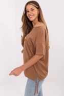 Tshirt Damski Model CLM-TS-1017.03 Light Brown - Factory Price Factory Price Tshirt Damski Model CLM-TS-1017.03 Light Brown - Factory Price Factory Price