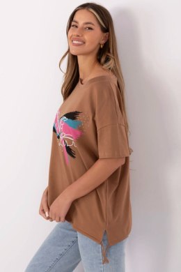 Tshirt Damski Model CLM-TS-1019.79 Light Brown - Factory Price Factory Price