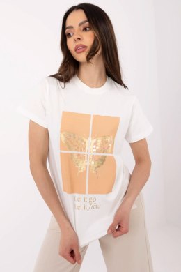 Tshirt Damski Model CLM-TS-1704.85 Ecru - Factory Price Factory Price