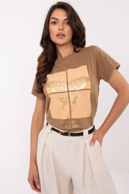 Tshirt Damski Model CLM-TS-1704.85 Light Brown - Factory Price Factory Price