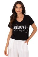 Tshirt Damski Model CLM-TS-1726.87 Black - Factory Price Factory Price Tshirt Damski Model CLM-TS-1726.87 Black - Factory Price Factory Price