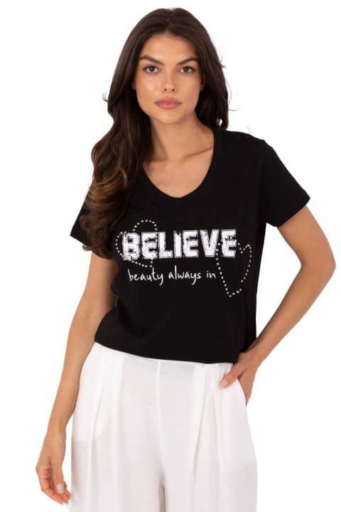 Tshirt Damski Model CLM-TS-1726.87 Black - Factory Price Factory Price Tshirt Damski Model CLM-TS-1726.87 Black - Factory Price Factory Price