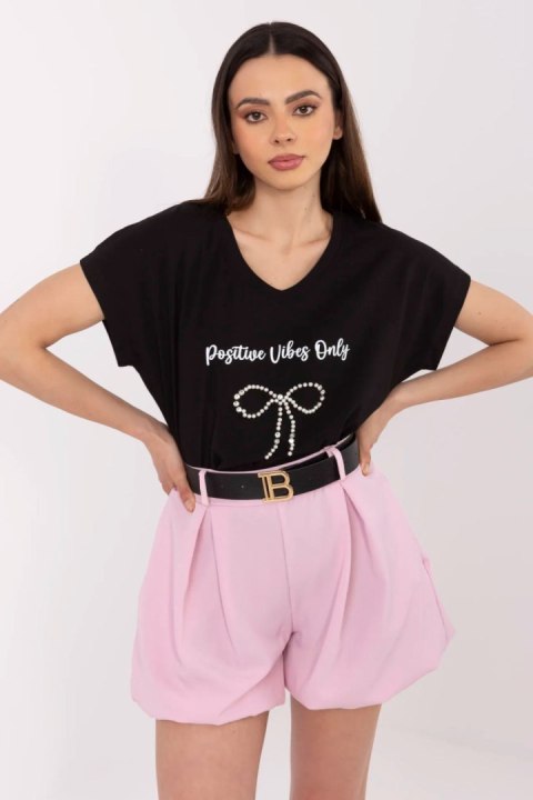 Tshirt Damski Model CLM-TS-1727.90 Black - Factory Price Factory Price Tshirt Damski Model CLM-TS-1727.90 Black - Factory Price Factory Price