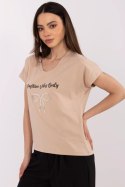 Tshirt Damski Model CLM-TS-1727.90 Camel - Factory Price Factory Price Tshirt Damski Model CLM-TS-1727.90 Camel - Factory Price Factory Price