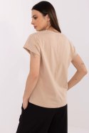 Tshirt Damski Model CLM-TS-1727.90 Camel - Factory Price Factory Price Tshirt Damski Model CLM-TS-1727.90 Camel - Factory Price Factory Price