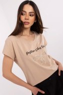 Tshirt Damski Model CLM-TS-1727.90 Camel - Factory Price Factory Price Tshirt Damski Model CLM-TS-1727.90 Camel - Factory Price Factory Price