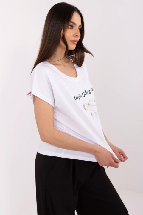 Tshirt Damski Model CLM-TS-1727.90 White - Factory Price Factory Price Tshirt Damski Model CLM-TS-1727.90 White - Factory Price Factory Price