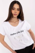 Tshirt Damski Model CLM-TS-1727.90 White - Factory Price Factory Price Tshirt Damski Model CLM-TS-1727.90 White - Factory Price Factory Price