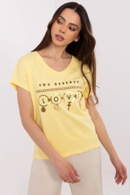 Tshirt Damski Model CLM-TS-1729.86 Yellow - Factory Price Factory Price