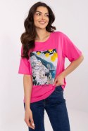 Tshirt Damski Model MI-TS-M3221-1.20P Dark Pink - Italy Moda Italy Moda Tshirt Damski Model MI-TS-M3221-1.20P Dark Pink - Italy Moda Italy Moda