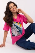Tshirt Damski Model MI-TS-M3221-1.20P Dark Pink - Italy Moda Italy Moda Tshirt Damski Model MI-TS-M3221-1.20P Dark Pink - Italy Moda Italy Moda