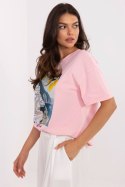 Tshirt Damski Model MI-TS-M3221-1.20P Light Pink - Italy Moda Italy Moda Tshirt Damski Model MI-TS-M3221-1.20P Light Pink - Italy Moda Italy Moda