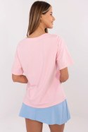 Tshirt Damski Model MI-TS-M3221G.75 Light Pink - Italy Moda Italy Moda Tshirt Damski Model MI-TS-M3221G.75 Light Pink - Italy Moda Italy Moda