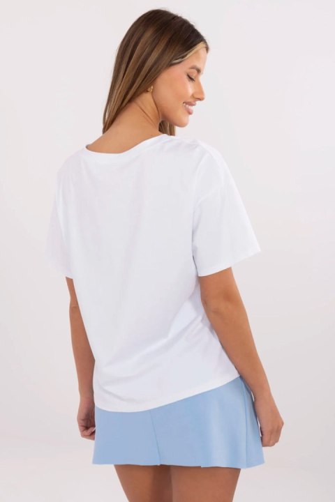 Tshirt Damski Model MI-TS-M3221G.75 White - Italy Moda Italy Moda Tshirt Damski Model MI-TS-M3221G.75 White - Italy Moda Italy Moda