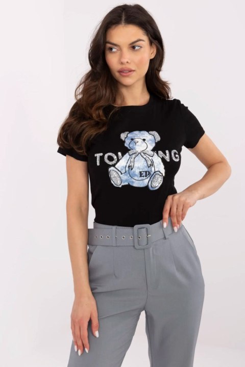 Tshirt Damski Model NM-TS-JX-09328.65P Black/Blue - NM NM Tshirt Damski Model NM-TS-JX-09328.65P Black/Blue - NM NM