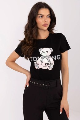 Tshirt Damski Model NM-TS-JX-09328.65P Black/Pink - NM NM
