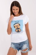 Tshirt Damski Model NM-TS-NG25282.20P White/Blue - NM NM Tshirt Damski Model NM-TS-NG25282.20P White/Blue - NM NM