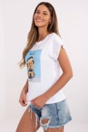 Tshirt Damski Model NM-TS-NG25282.20P White/Blue - NM NM Tshirt Damski Model NM-TS-NG25282.20P White/Blue - NM NM