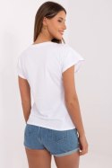 Tshirt Damski Model NM-TS-NG25282.20P White/ellow - NM NM Tshirt Damski Model NM-TS-NG25282.20P White/ellow - NM NM