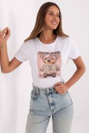Tshirt Damski Model NM-TS-NG25285.74P White/Beige - NM NM Tshirt Damski Model NM-TS-NG25285.74P White/Beige - NM NM