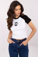 Tshirt Damski Model NM-TS-NG3772.82 White/Black - NM NM Tshirt Damski Model NM-TS-NG3772.82 White/Black - NM NM