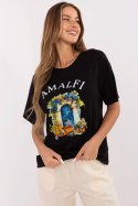 Tshirt Damski ModelMI-TS-M3221G.75 Black - Italy Moda Italy Moda Tshirt Damski ModelMI-TS-M3221G.75 Black - Italy Moda Italy Moda
