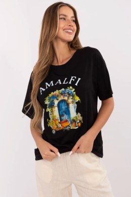 Tshirt Damski ModelMI-TS-M3221G.75 Black - Italy Moda Italy Moda