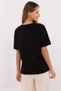 Tshirt Damski ModelMI-TS-M3221G.75 Black - Italy Moda Italy Moda Tshirt Damski ModelMI-TS-M3221G.75 Black - Italy Moda Italy Moda
