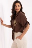 Koszula Damska Model DHJ-KS-8595-1.66 Brown - Italy Moda Italy Moda Koszula Damska Model DHJ-KS-8595-1.66 Brown - Italy Moda Italy Moda